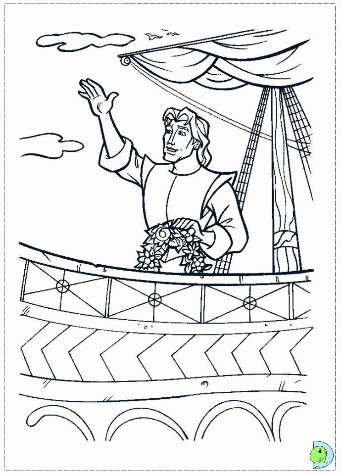 Plansa de colorat cu Pocahontas 6 52